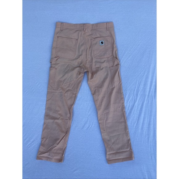 Carhartt Pants Women Peach Sz 29x30 Work In Progress RW Boyfriend Pierce Canvas - Picture 5 of 9